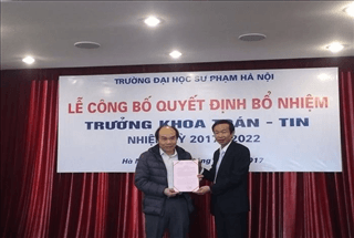 Lễ công bố quyết định bổ nhiệm Trưởng khoa Toán - Tin