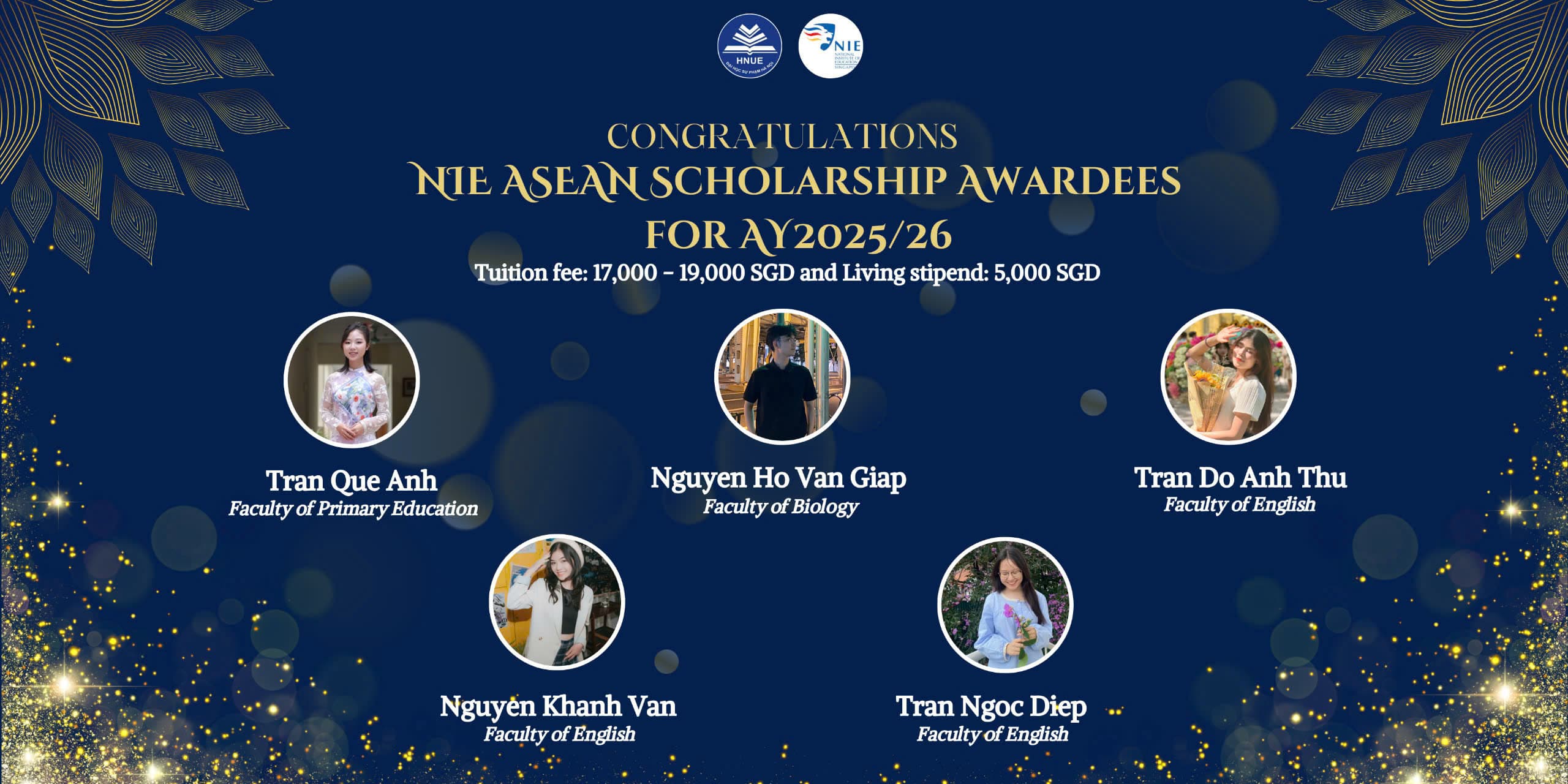 Sinh viên Trường Đại học Sư phạm Hà Nội nhận học bổng danh giá Semester@NIE 2025 từ Viện Giáo dục Quốc gia (NIE) Singapore