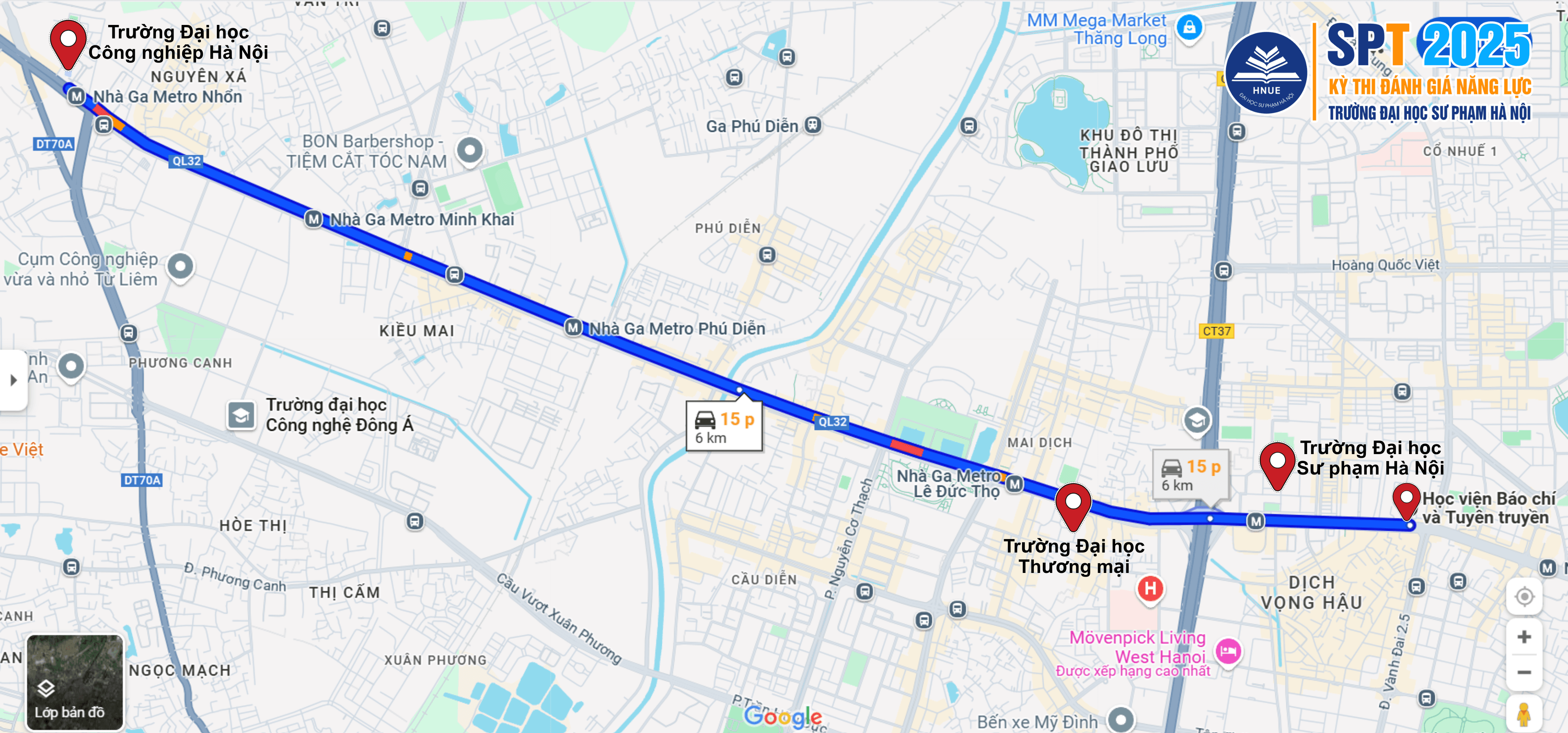 HƯỚNG DẪN ĐẾN CÁC ĐIỂM THI ĐÁNH GIÁ NĂNG LỰC SPT 2025: THÍ SINH CẦN BIẾT
