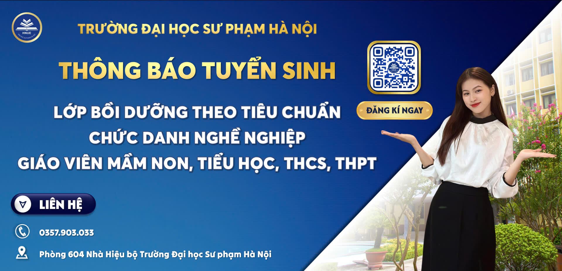 Thông báo tuyển sinh các lớp bồi dưỡng theo tiêu chuẩn chức danh nghề nghiệp cho viên chức giảng dạy trong các cơ sở giáo dục công lập